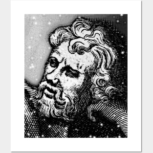 Epictetus Black And White Portrait | Epictetus Artwork 2 Posters and Art